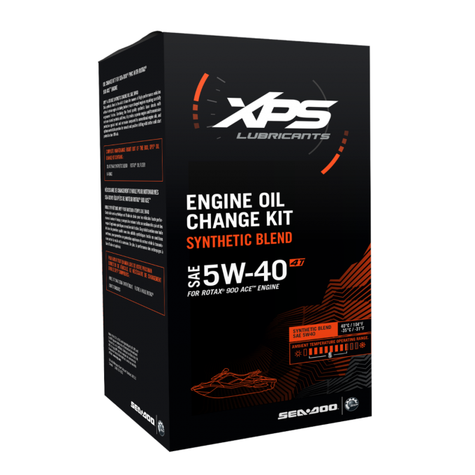 Nécessaire de changement d’huile semi-synthétique 4T 5W-40 pour moteur Rotax 900 ACE