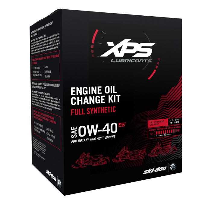 Nécessaire de changement d'huile synthétique 4T 0W-40 pour moteur Rotax 600 ACE