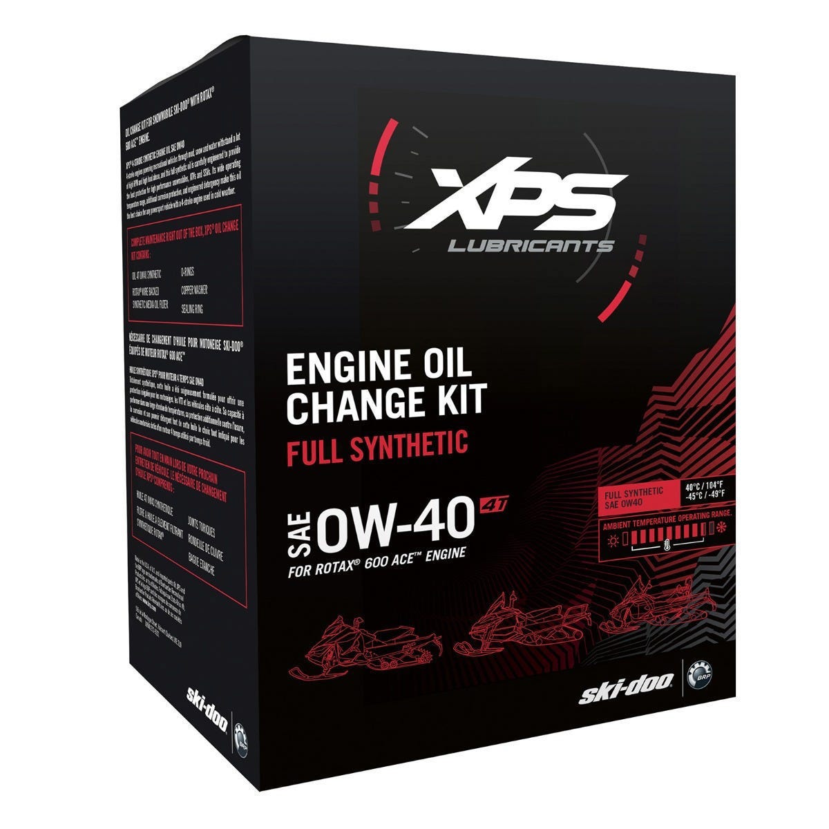 Nécessaire de changement d'huile synthétique 4T 0W-40 pour moteur Rotax 1200 4-TEC