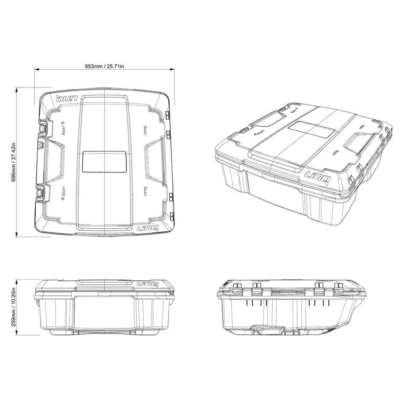 Boîte cargo à profil bas LinQ Ski-Doo (60 L)