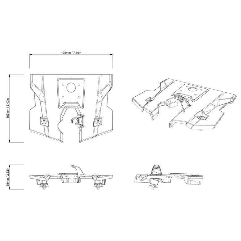 Plaque de fixation pour téléphone portable pour hors-piste Ski-Doo