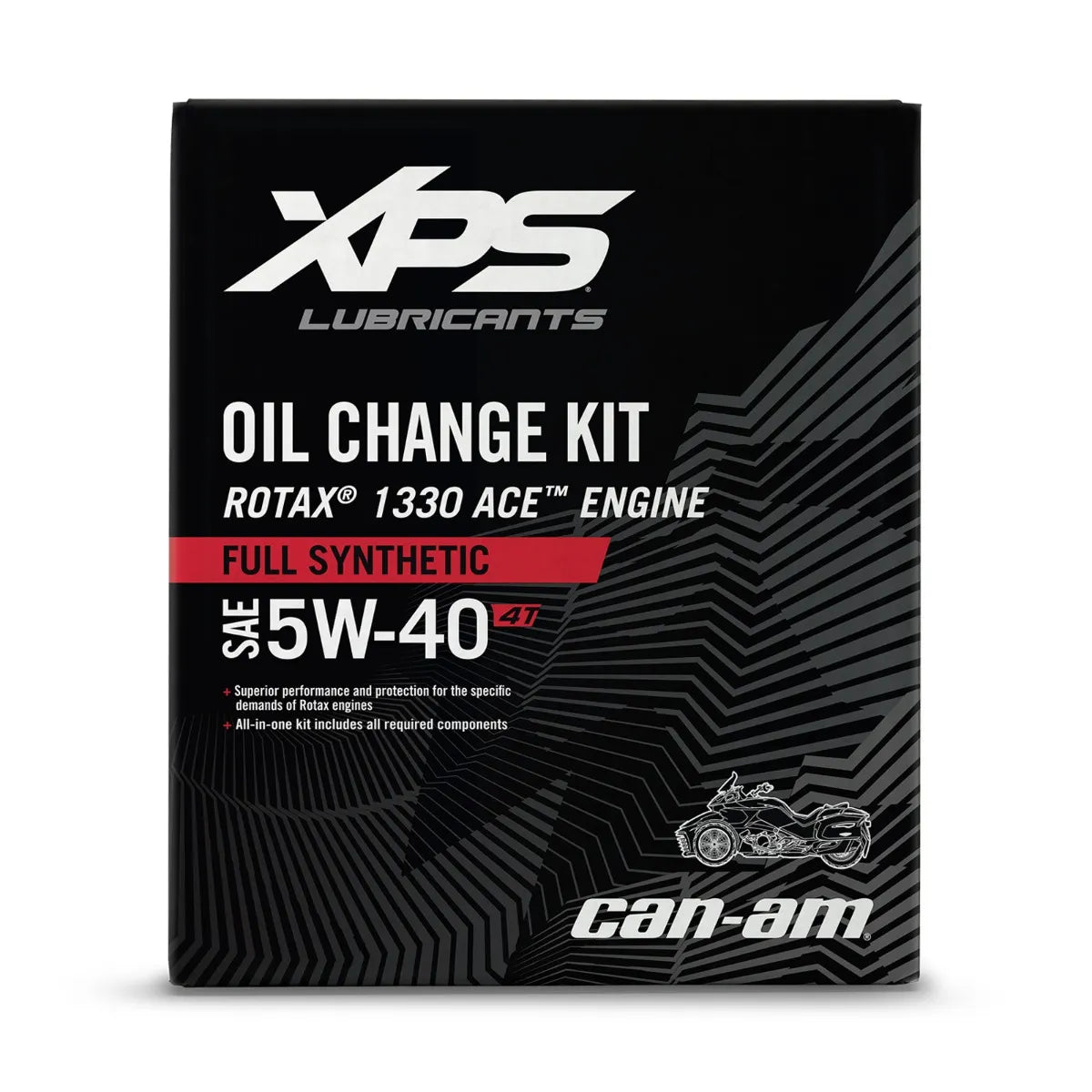 Nécessaire de changement d’huile synthétique 4T 5W-40 pour moteur Rotax 1330