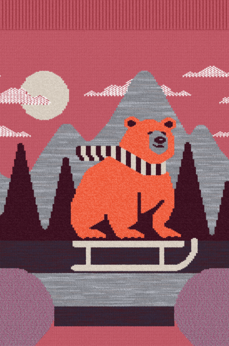 Smartwool Light Cushion Sleigh Bear - Bas Ski Enfants