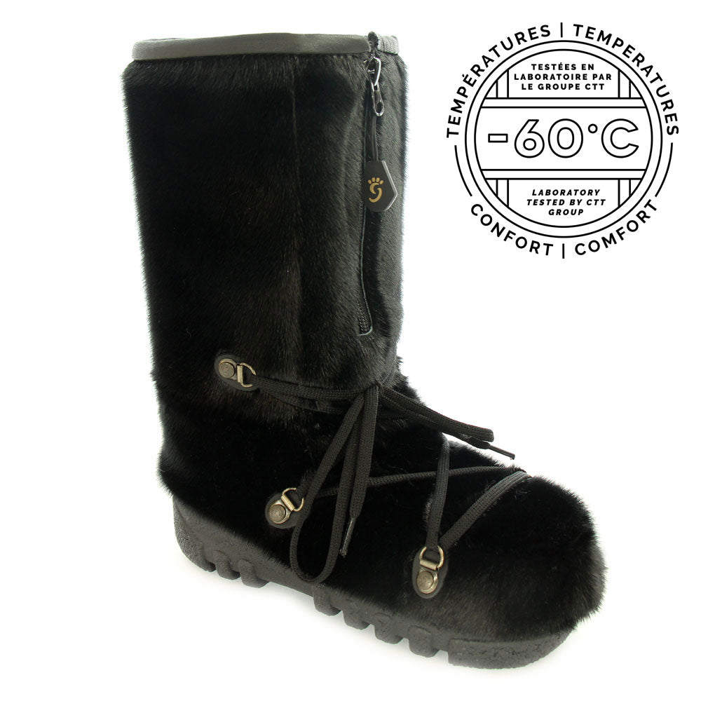 Fourrures Grenier Nature - Botte loup marin noir
