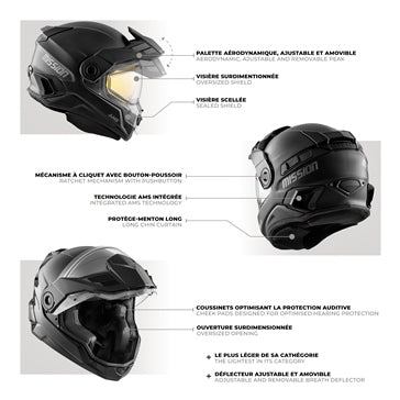 Casque CKX Mission VERVE visière électrique
