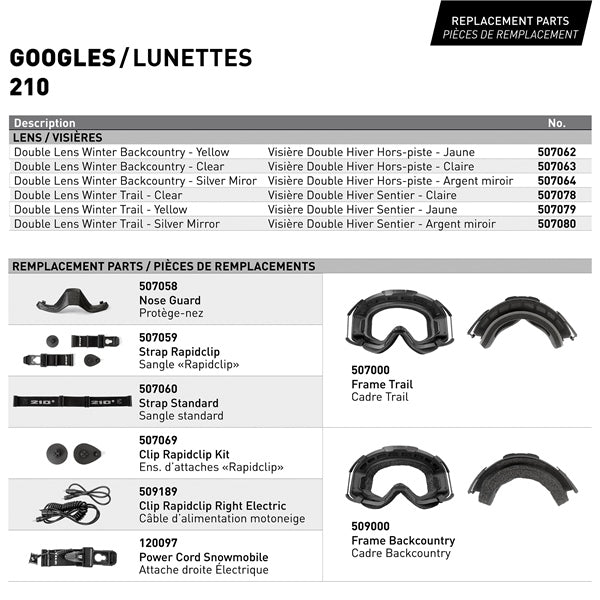 CKX Lunettes 210° électrique isolée pour sentier Noir mat