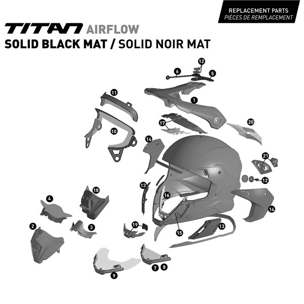 CKX Casque Titan Air Flow - Hors-piste Solid - Lunette 210° incluse