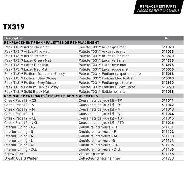 CKX Casque Hors-Route TX319 Solid - Sans lunette