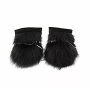 Fourrures Grenier Pantoufles Bébé - Chat Sauvage Noir