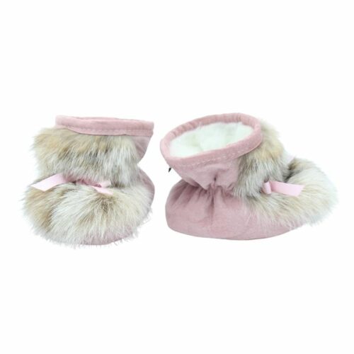 Fourrures Grenier Pantoufles Bébé Mouton - Lynx Rose