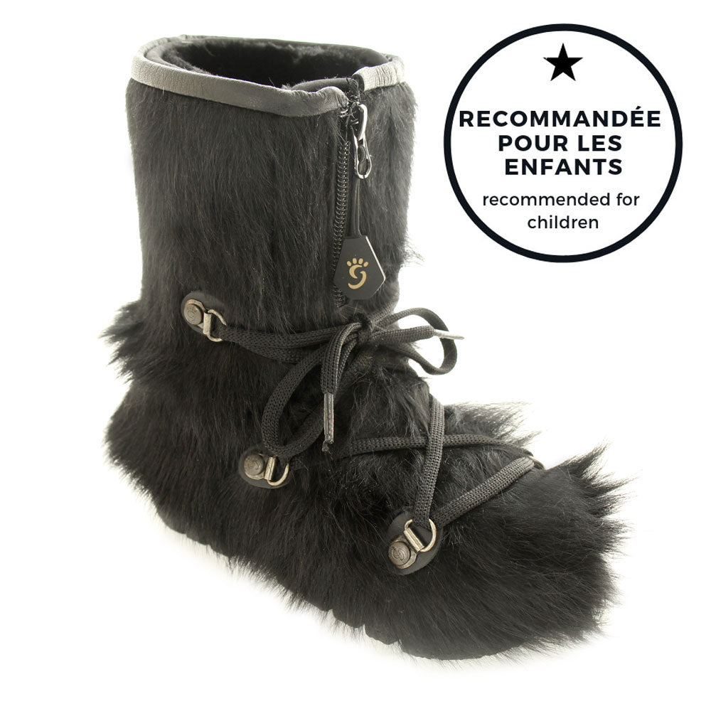 Fourrures Grenier - Black Cowhide Boot Kids