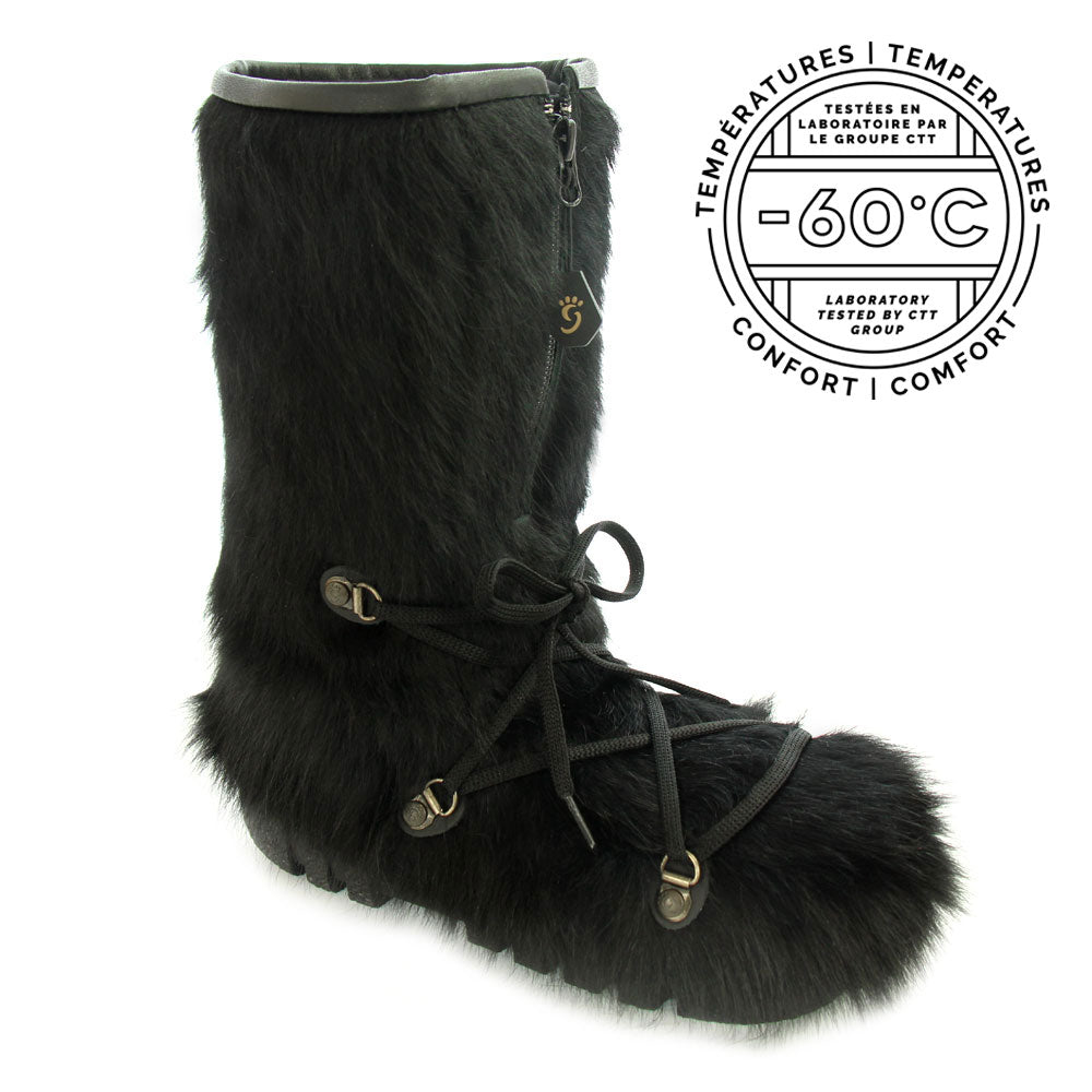 Fourrures Grenier - Black Cowhide Boot