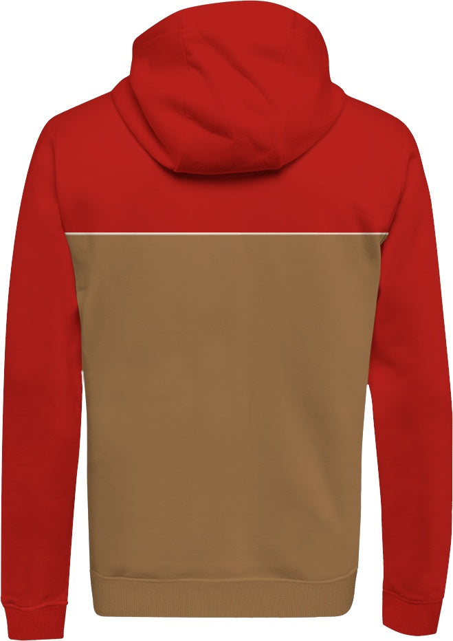 HOODIE DRC ROUGE/BEIGE