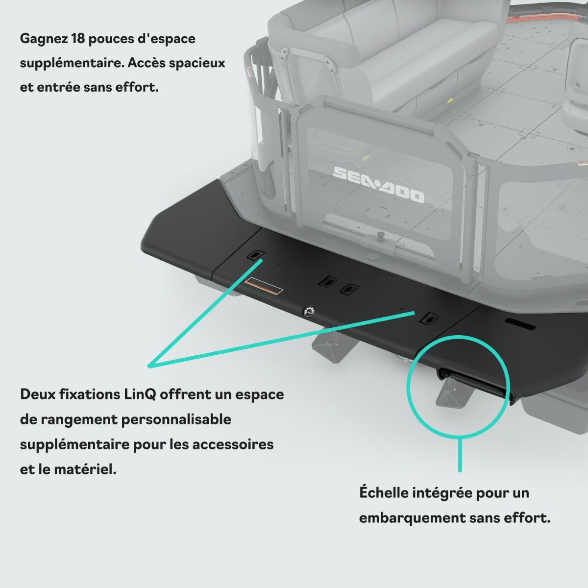 Swim Platform for Switch Pontoon
