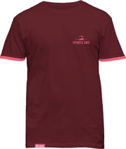 T-SHIRT BORDEAUX/ROSE DRC