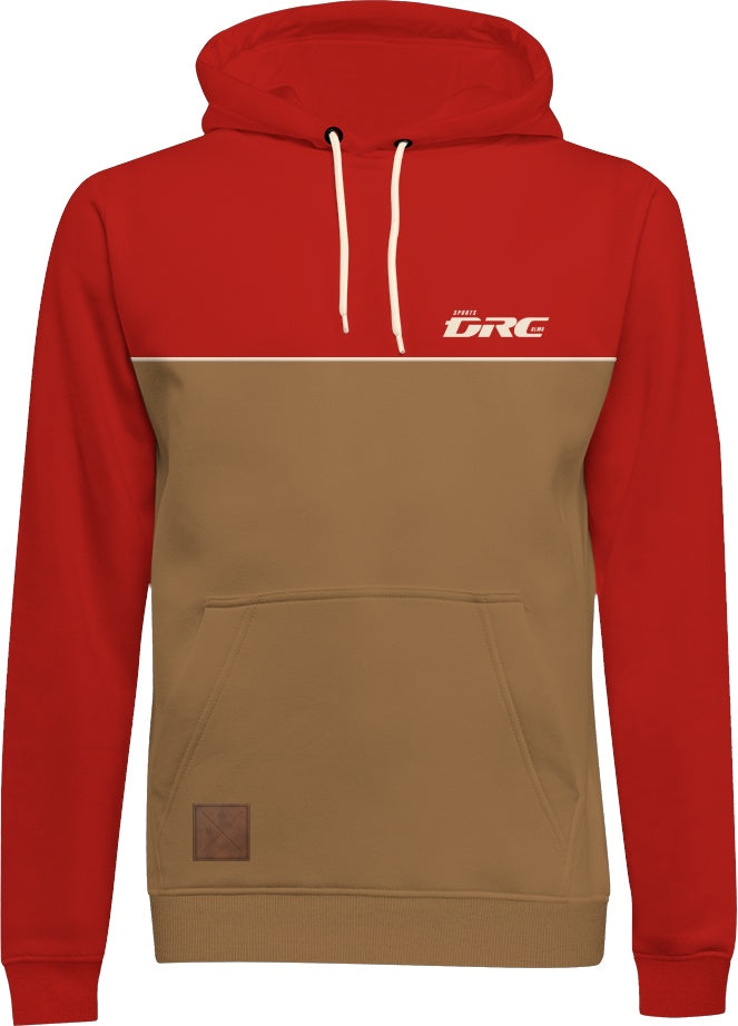 HOODIE DRC ROUGE/BEIGE