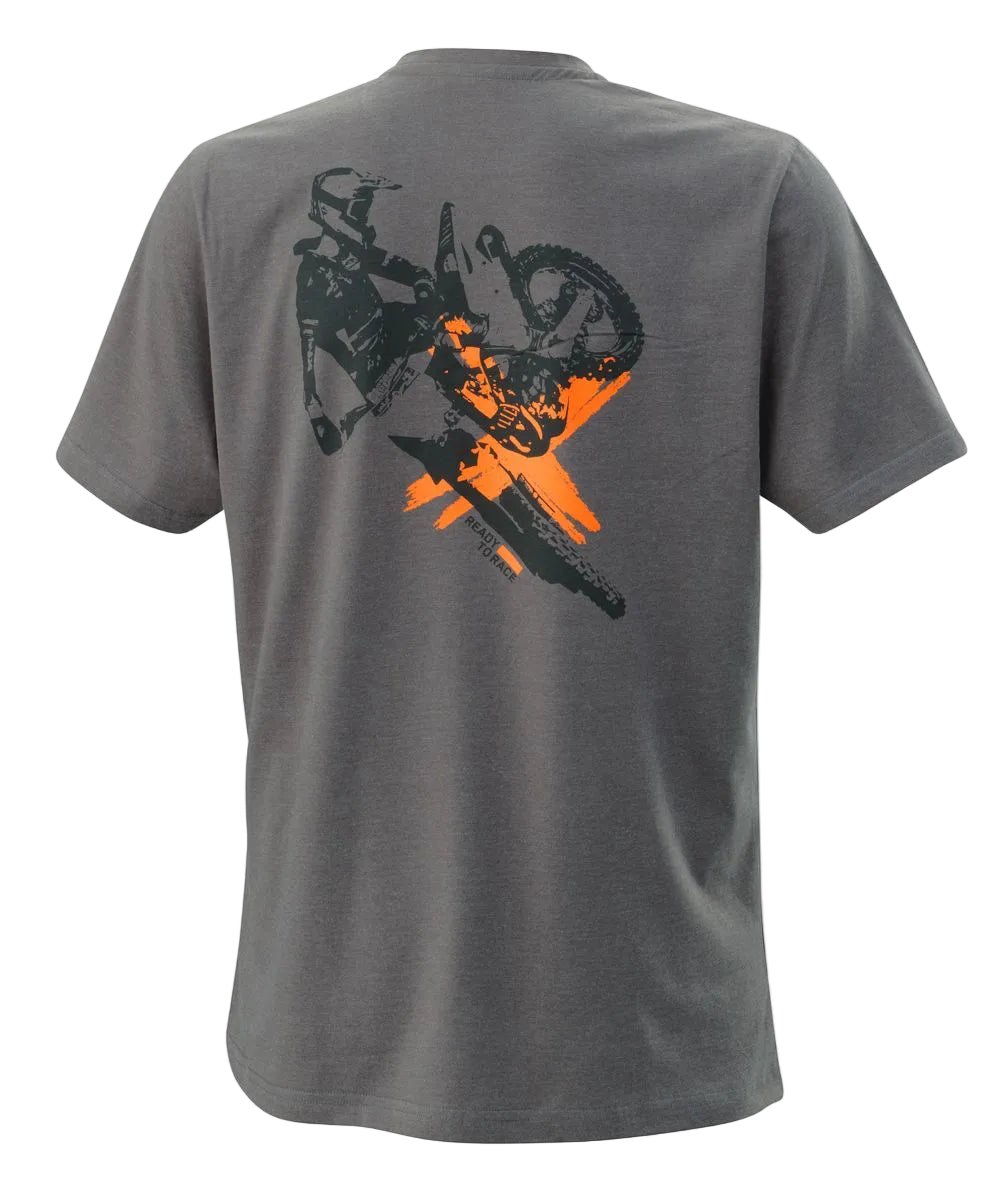 KTM MX Tee Men – Grey Motocross Lifestyle T-Shirt