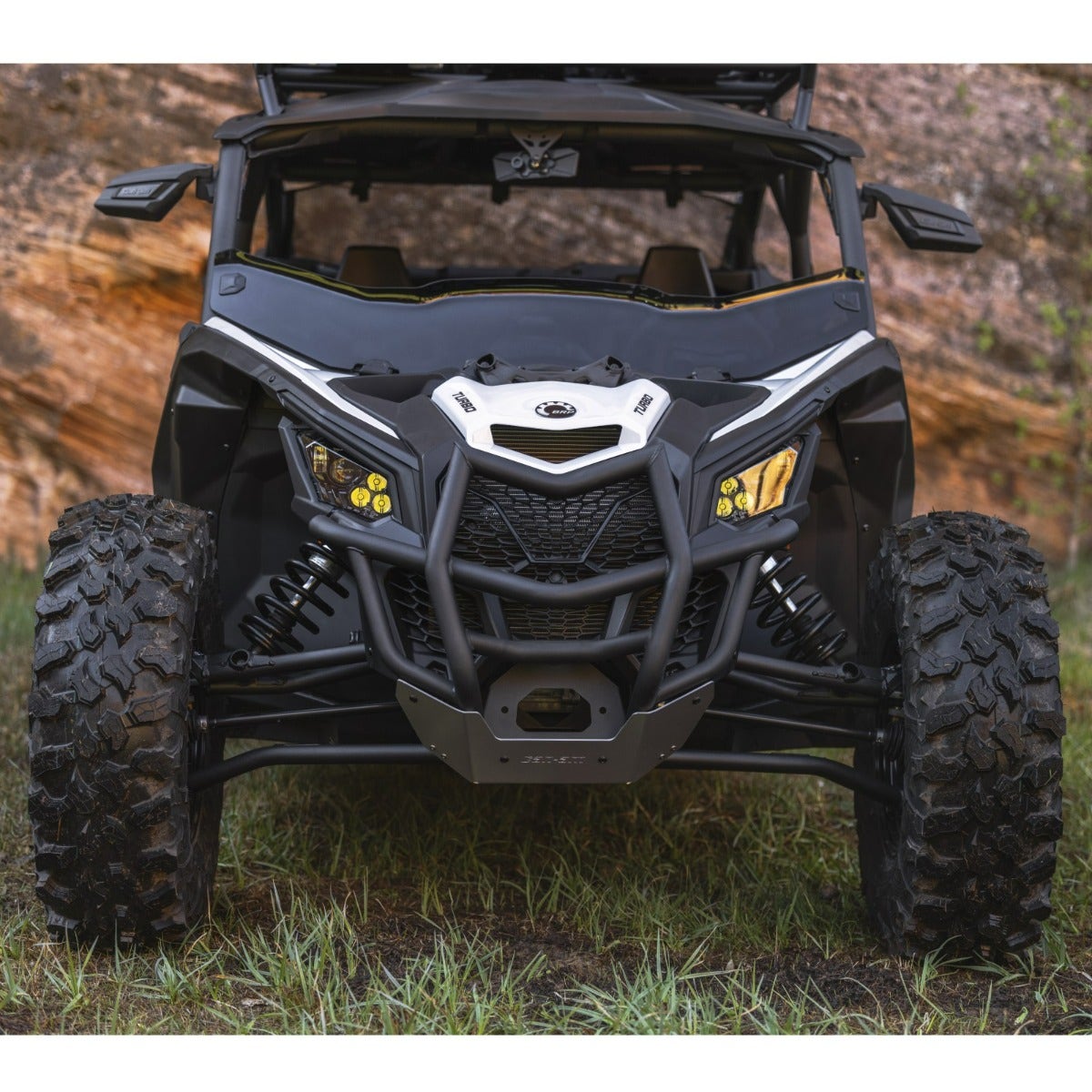 Pare-chocs à plaque de protection avant noir pour Can-Am Maverick X3