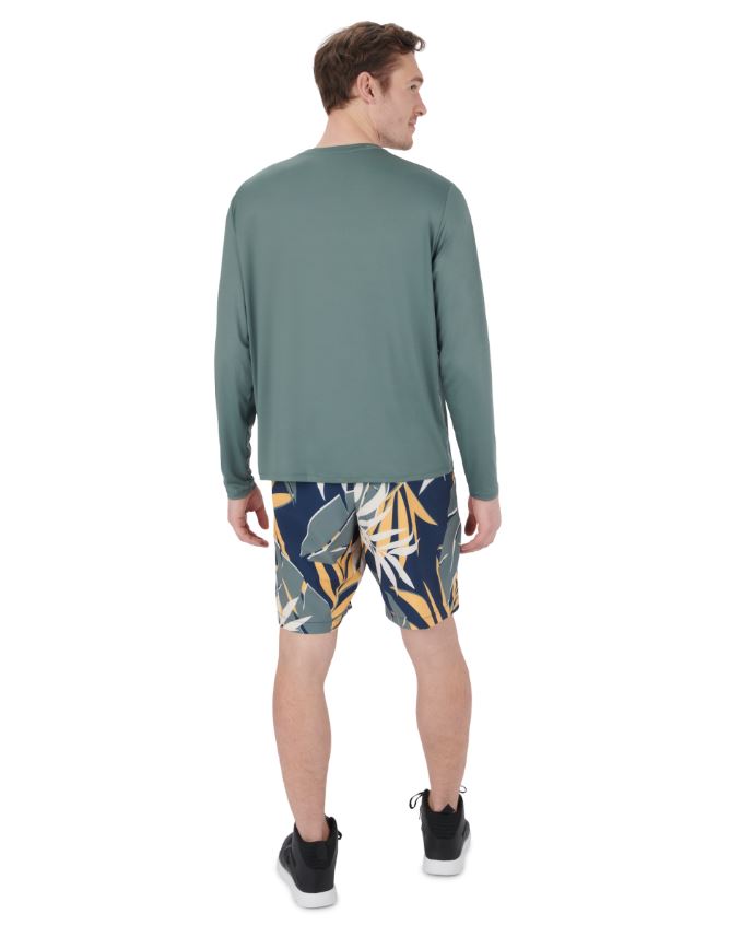 Haut imprimé à manches longues à protection UV pour homme