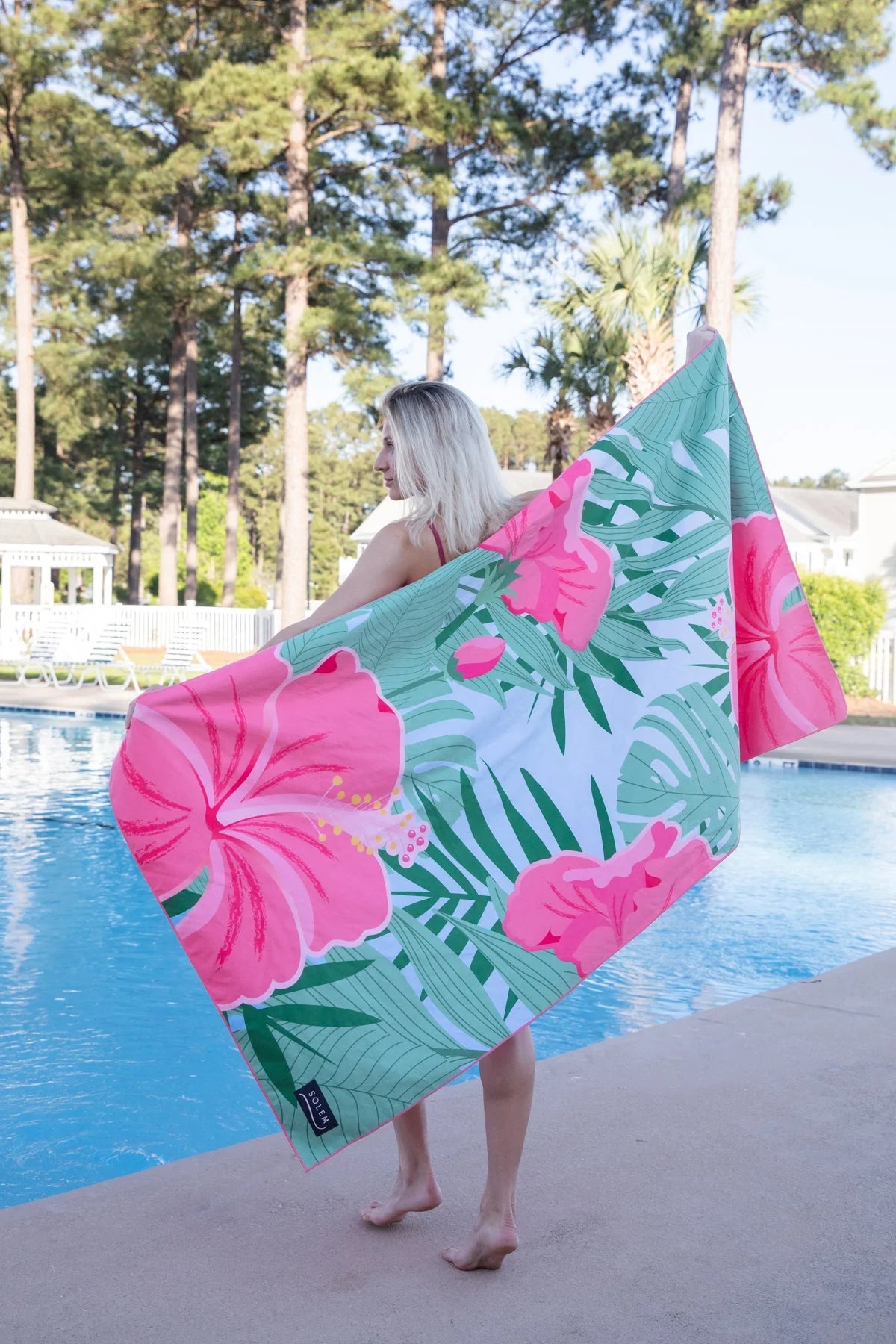 Serviette Microfibre Solem Fleurs des Îles XL