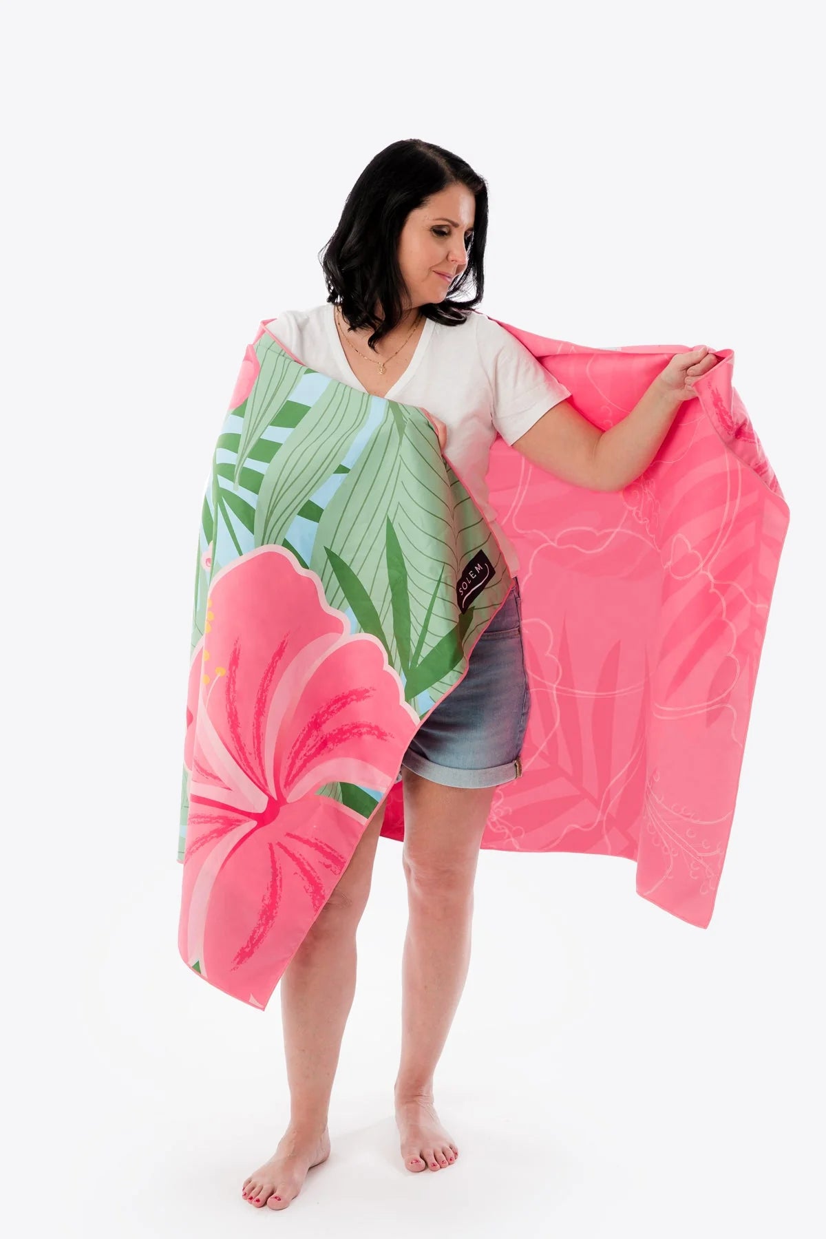 Serviette Microfibre Solem Fleurs des Îles XL
