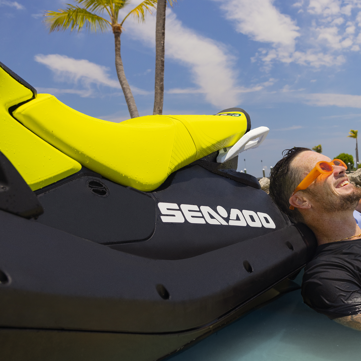 Sea-Doo Ensemble de siège 2 places jaune fluo pour Trixx
