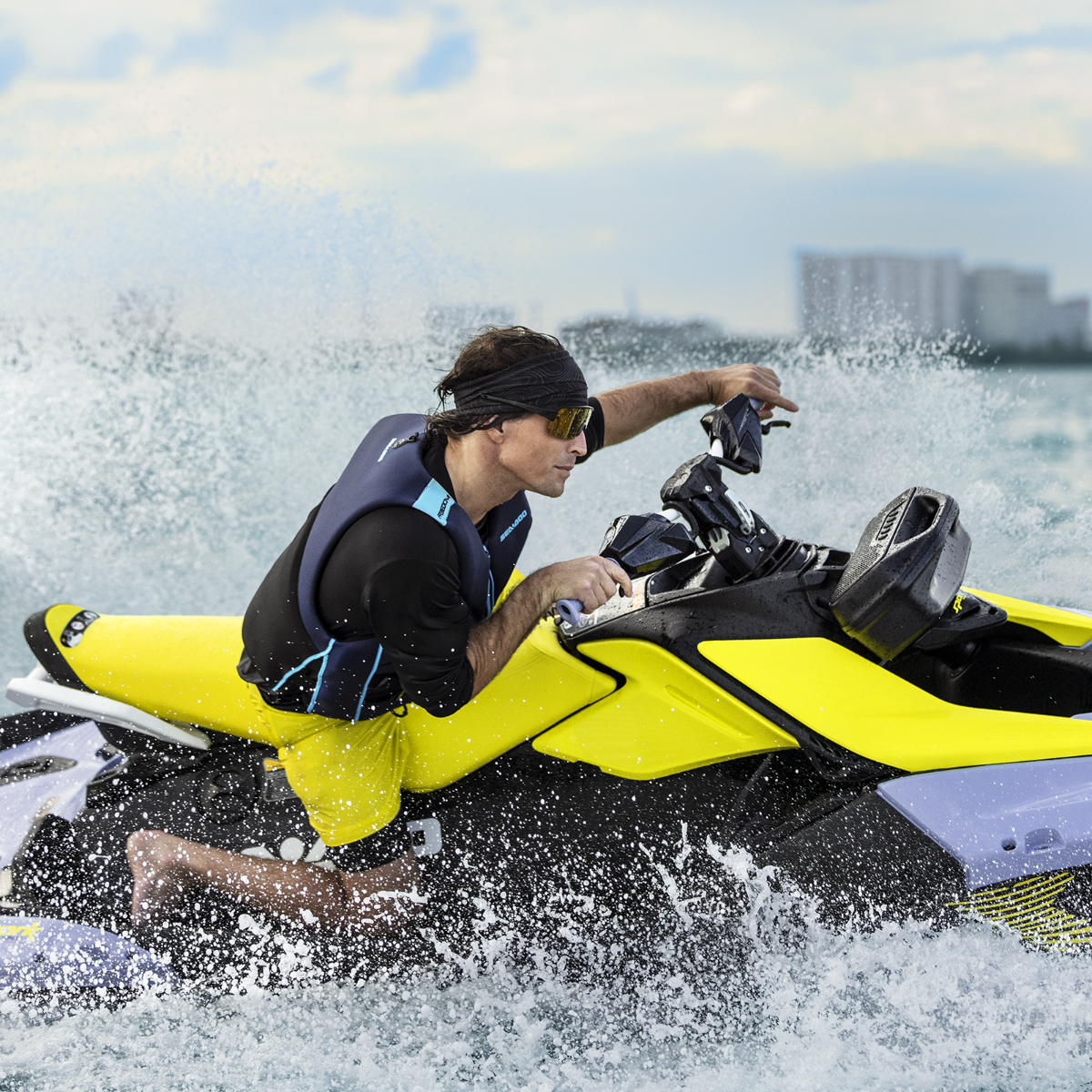 Sea-Doo Ensemble de siège 2 places jaune fluo pour Trixx