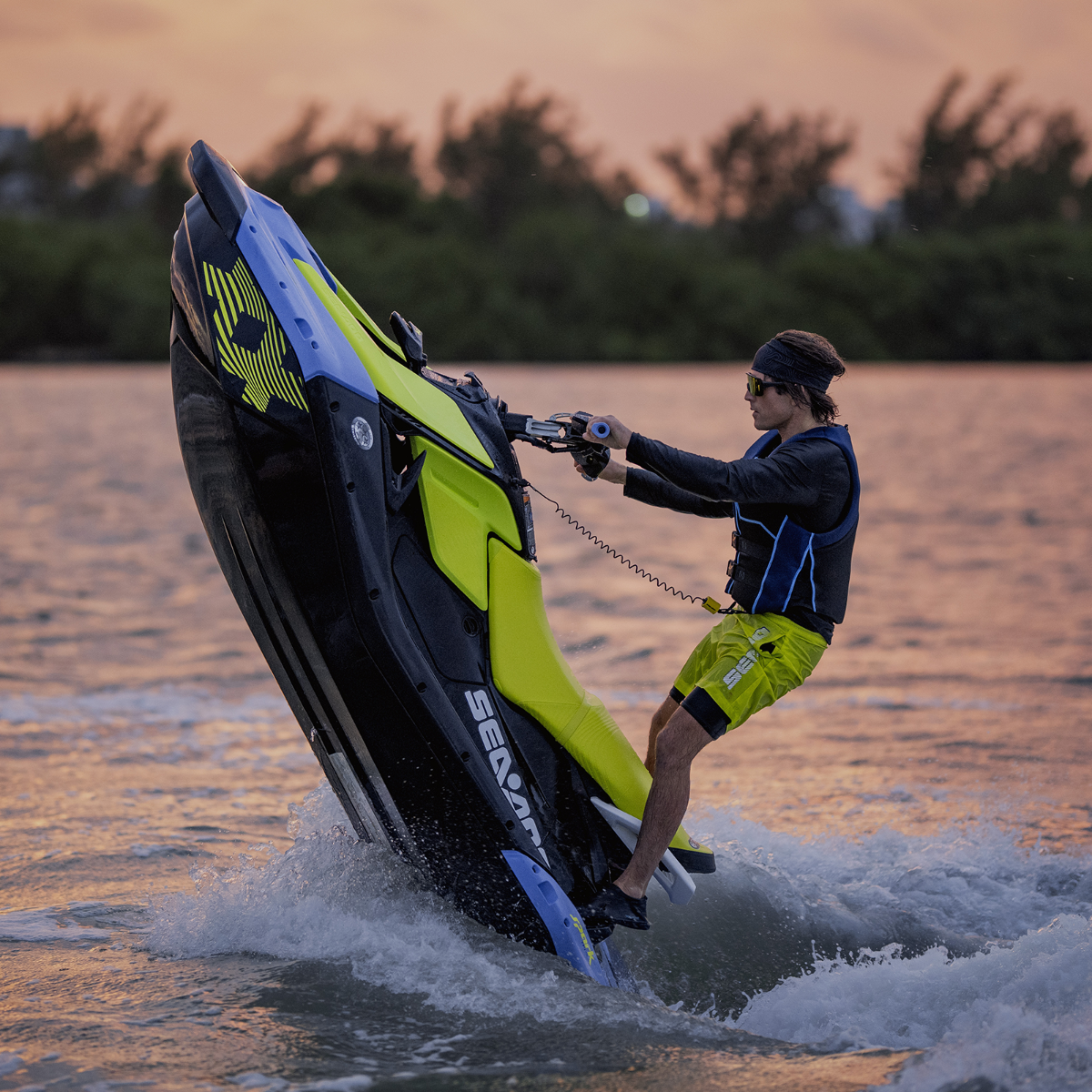 Sea-Doo Ensemble de siège 2 places jaune fluo pour Trixx